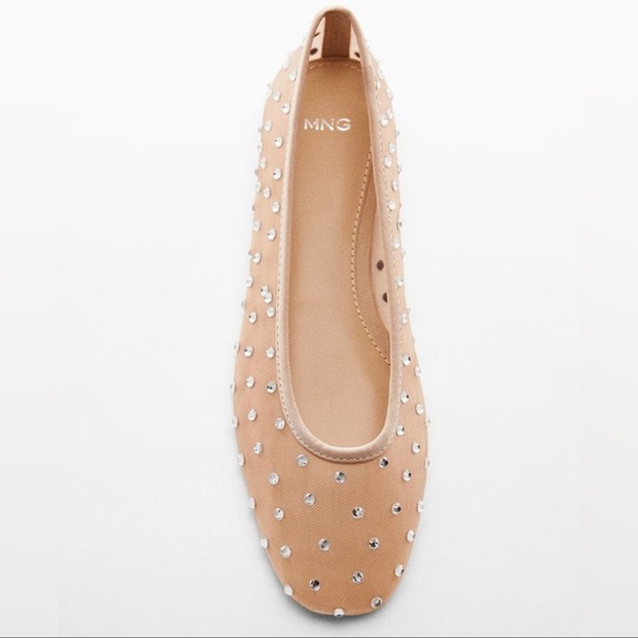 MANGO Rhinestone Ballerina Flats - Picture 1 of 6